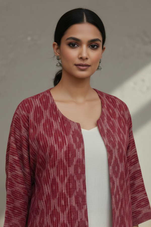 Tanya Ikkat Kimono Open Jacket I