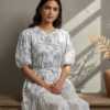 Genelia Mul Cotton Tiered Balloon Sleeve Dress