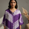 Aarohi Modal Silk Shibori Asymmetric Kaftan
