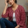 Tanya Ikkat Kimono Open Jacket I