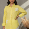 Olivia Cotton Poplin Floral Oversized Shirt