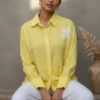 Olivia Cotton Poplin Floral Oversized Shirt