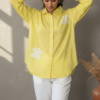 Olivia Cotton Poplin Floral Oversized Shirt