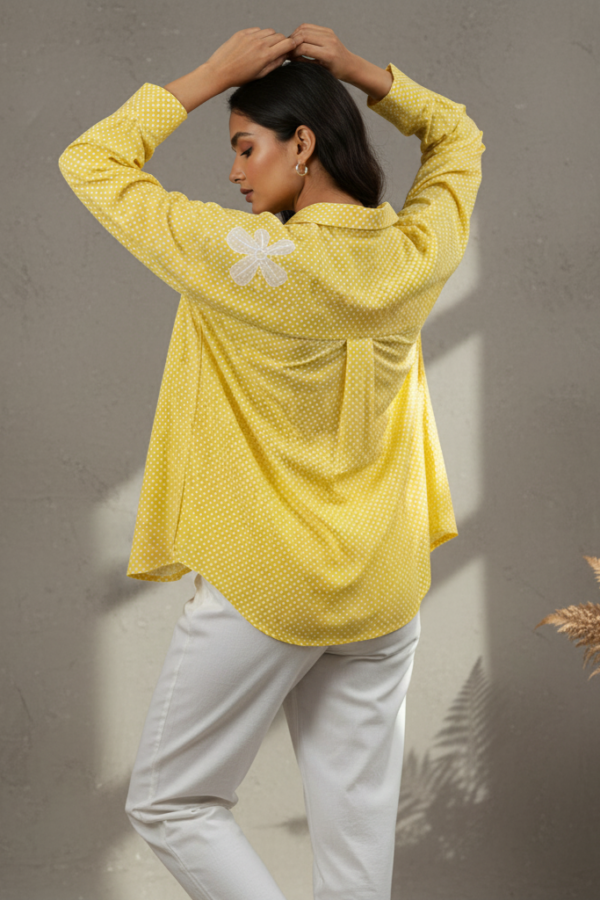 Olivia Cotton Poplin Floral Oversized Shirt