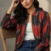 Misha Ikkat Reversible Bomber Jacket