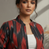 Misha Ikkat Reversible Bomber Jacket