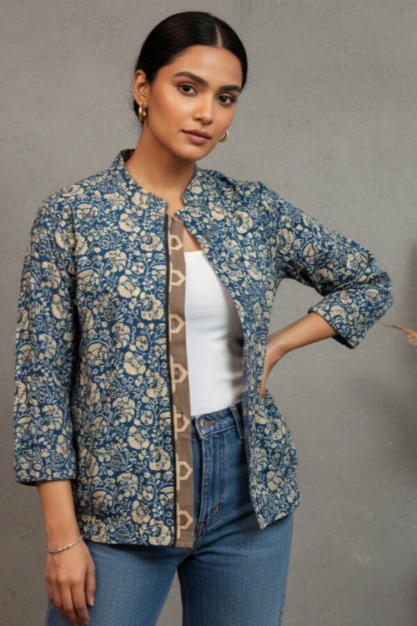 Misha Ajrakh Reversible Bomber Jacket