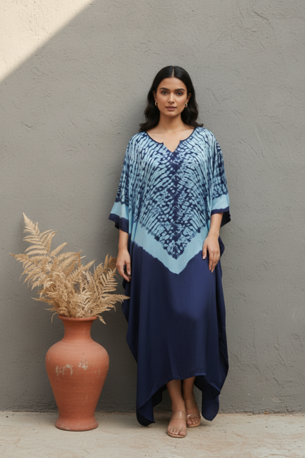 Isabella Modal Silk Shibori Kaftan