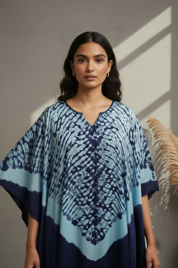 Isabella Modal Silk Shibori Kaftan