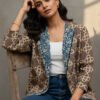 Misha Ajrakh Reversible Bomber Jacket