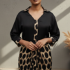Sophia Modal Silk Ajrakh Draped Dress