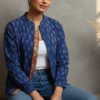 Misha Ikkat Kalamkari Reversible Jacket