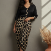 Sophia Modal Silk Ajrakh Draped Dress
