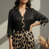 Sophia Modal Silk Ajrakh Draped Dress