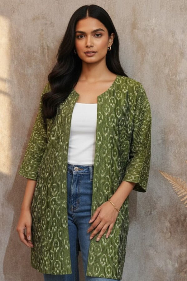 Tanya Ikkat Kalamkari Reversible Jacket II