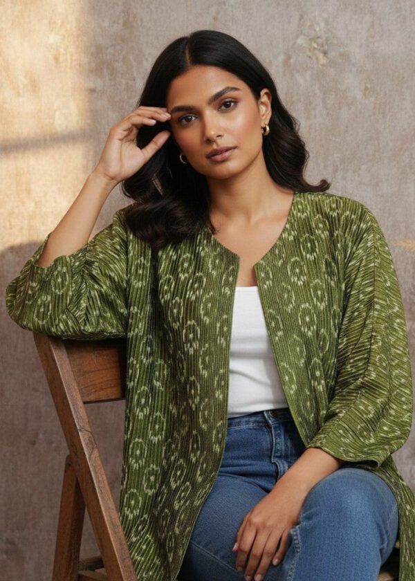 Tanya Ikkat Kalamkari Reversible Jacket II