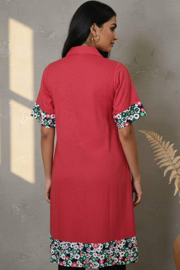 Tanvi Cotton Linen Flared Shirt Dress