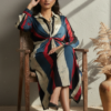 Camila Modal Silk Ajrakh Twisted Knot Dress