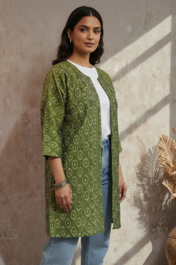 Tanya Ikkat Kalamkari Reversible Jacket II