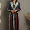 Camila Modal Silk Ajrakh Twisted Knot Dress