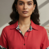 Tanvi Cotton Linen Flared Shirt Dress