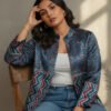 Nora Velvet Ajrakh Long Jacket II