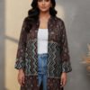 Nora Velvet Ajrakh Long Jacket I