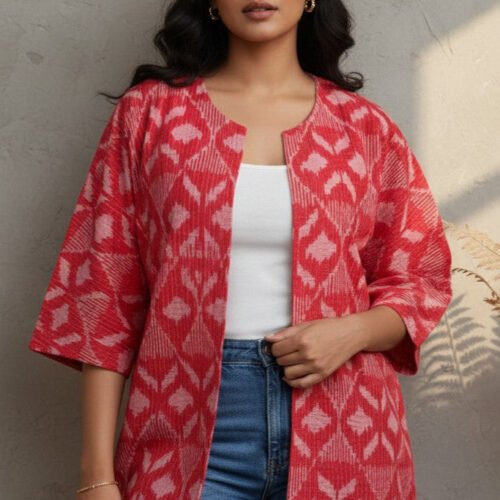 Tanya Ikkat Kalamkari Reversible Jacket I