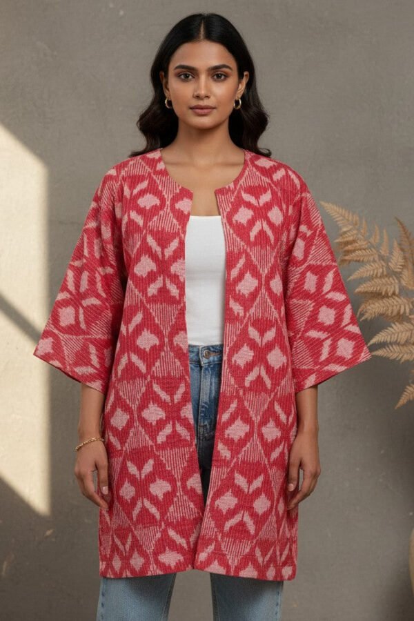 Tanya Ikkat Kalamkari Reversible Jacket I