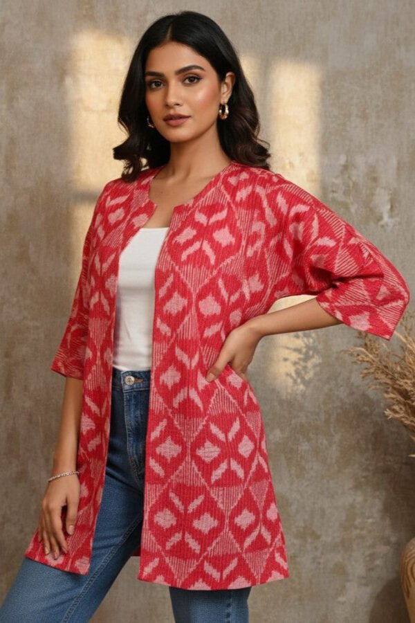 Tanya Ikkat Kalamkari Reversible Jacket I