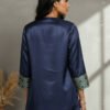 Keya Mashru Silk Ajrakh Zipper Jacket