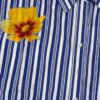 Reiko Blue Striped Poplin Applique Shirt