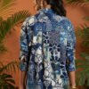 Reiko Blue Kantha Indigo Handblock Shirt