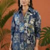 Reiko Blue Kantha Indigo Handblock Shirt