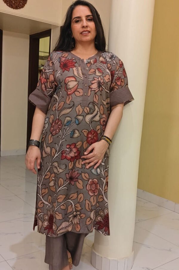 Sakura Kalamkari Nellore Silk Kurta Set II