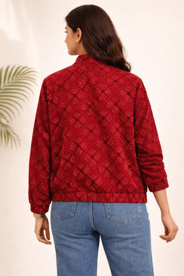 Mira Kantha Bomber Jacket – Geometric I