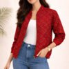 Mira Kantha Bomber Jacket – Geometric I