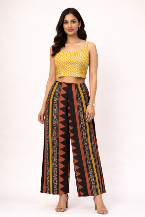 Myra 3-Piece Handblocked Printed Kurta Set