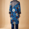 Noor Ajrakh Velvet Kurta Set – Geometric