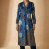 Noor Ajrakh Velvet Kurta Set – Geometric