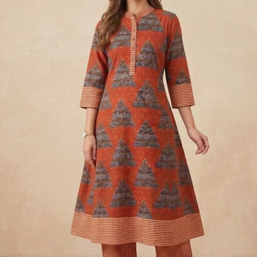 Akira Pure Cotton Handblock Kurta Set I