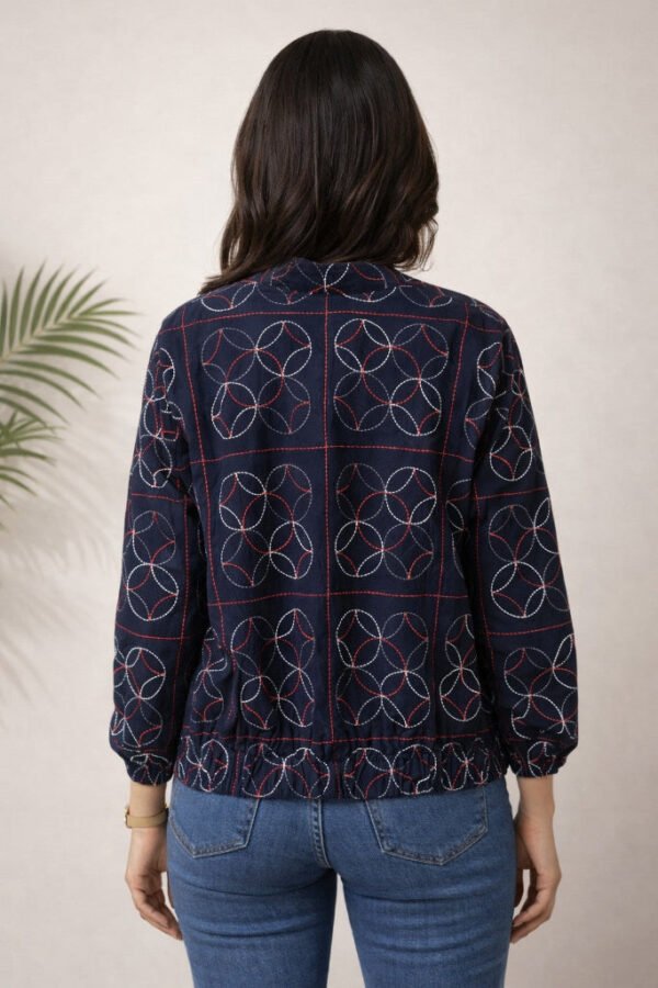 Mira Kantha Bomber Jacket – Geometric V