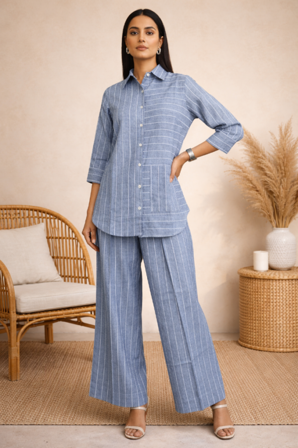Aamaya Striped Cotton Co-ord Set