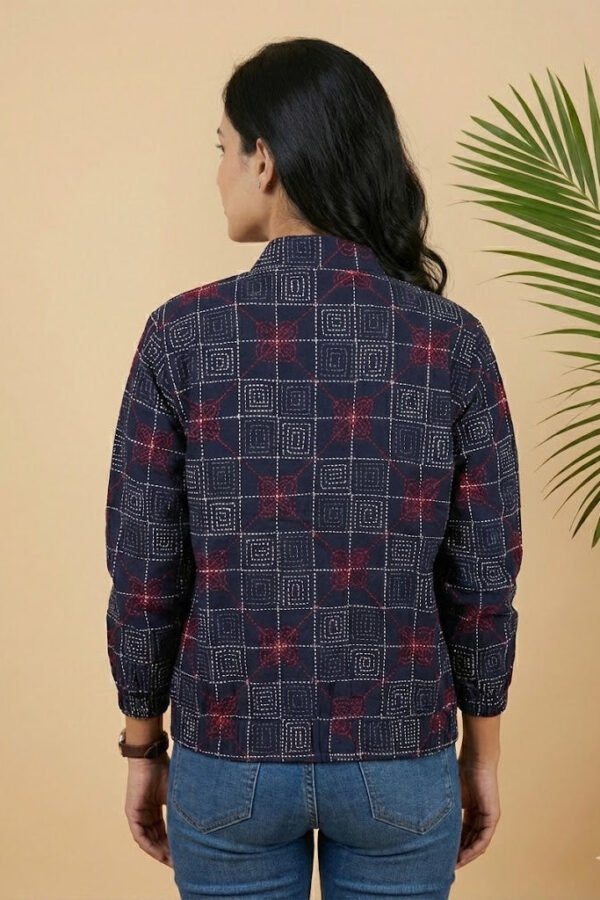 Mira Kantha Bomber Jacket – Geometric VI
