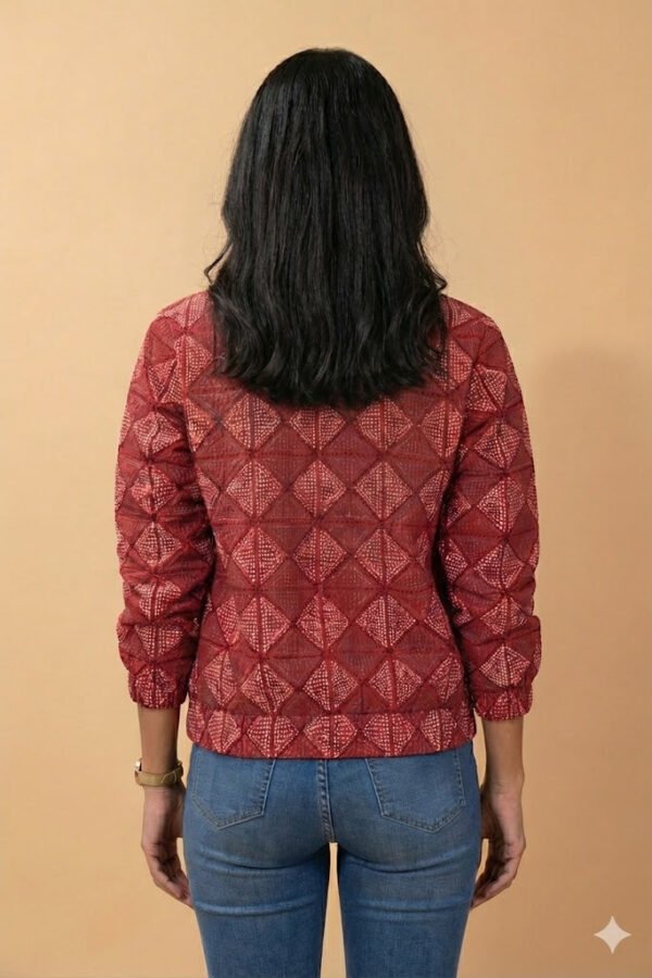 Mira Kantha Bomber Jacket – Geometric VII
