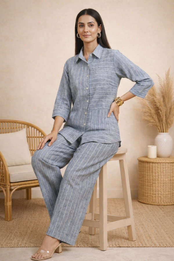 Aamaya Striped Cotton Co-ord Set