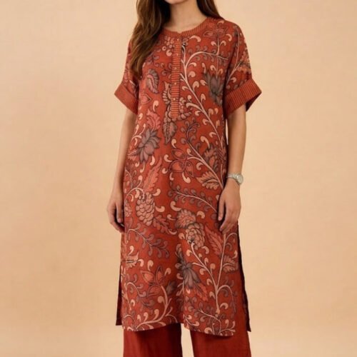 Sakura Kalamkari Nellore Silk Kurta Set I